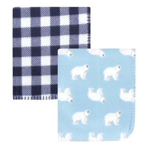 Vista 11 de Hudson Baby Manta unisex de forro polar para bebé, ballenas azules, talla única