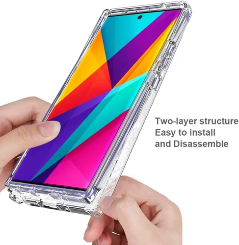 Vista 4 de Funda para Galaxy Note 20 Ultra 5G SM-N986U con protector de pantalla de vidrio templado, funda protectora de cuerpo completo con bonito
