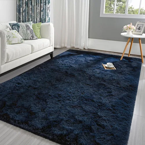 Vista 14 de Pettop Alfombra de Área Esponjosa Verde Profundo para Dormitorio Sala de Estar, 3x5 Pies Alfombras Shaggy de Felpa Super Suaves y Peludas para Niñas