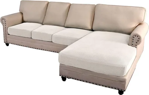 Vista 40 de ADPON Fundas de sofá modular, funda de cojín para sofá o sillón en forma de L, funda separada para sofá seccional izquierdo o derecho (1 diván, gris)