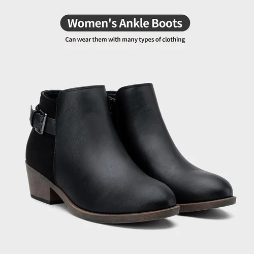 Vista 7 de Jeossy Women's 9617 Fashion Boots Chunky Low Heel Western Boots Ankle Booties