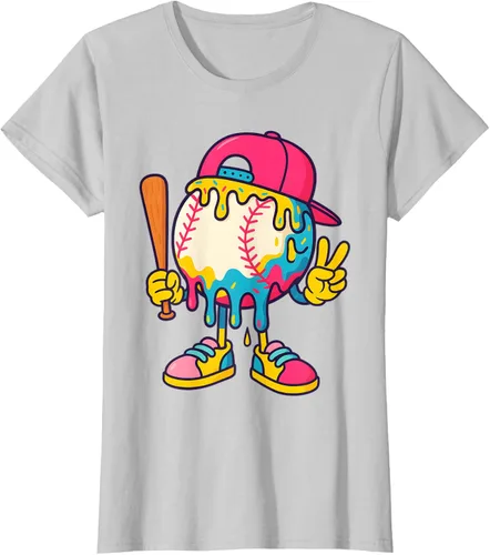 Vista 21 de Camiseta de béisbol Ice Cream Drip Youth Back To School Baseball Stuff