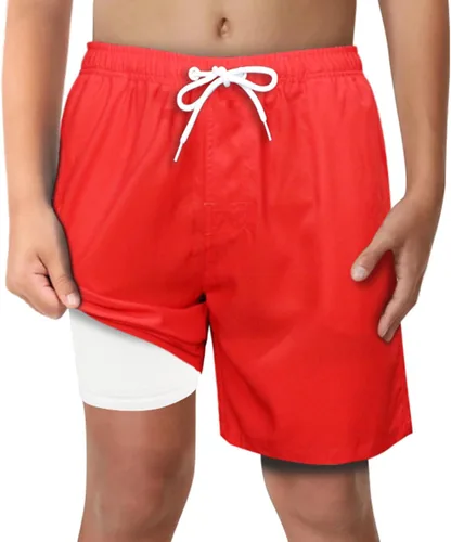 Vista 29 de Trajes de Baño para Niños con Forro de Compresión Cómodos Shorts de Natación Anti-Rozaduras Elásticos UPF Secado Rápido Talla 3T-20 Estrellas Águila