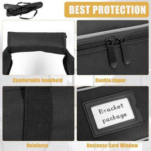 Vista 4 de Bolsa Multifuncional para Trípode 32 X 7 X 7 Pulgadas / 81 X 18 X 18 cm Estuche Resistente para Trípode con Asa para Luces, Altavoces, Cámaras