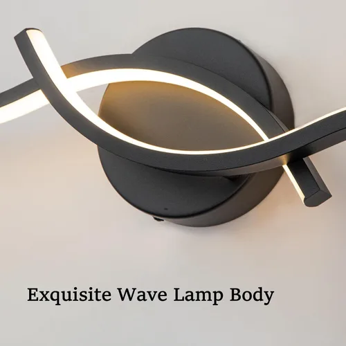 Vista 3 de EDISLIVE Lámpara LED negra de 24 pulgadas, aplique de pared moderno regulable de 15 W, accesorio lineal blanco cálido de 3000 K con pantalla de tira