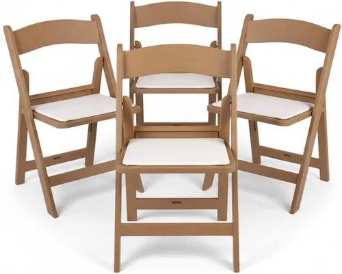 Vista 19 de BTEXPERT Silla plegable de resina con asiento acolchado de vinilo para interiores y exteriores, ligera, set para eventos en el hogar, fiestas