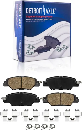 Vista 5 de Detroit Axle - Kit de frenos para Mazda CX-5 2019-2024, rotores de freno de disco pastillas de freno de cerámica con herrajes 2020 2021 2022 2023