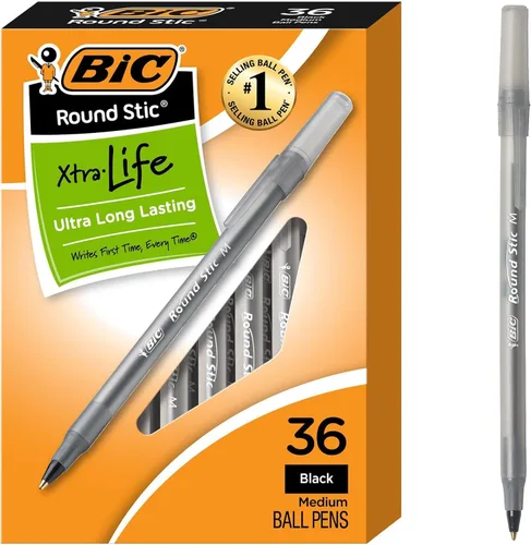 Vista 35 de BIC Bolígrafos redondos Stic, color azul, punta media, paquete de 10