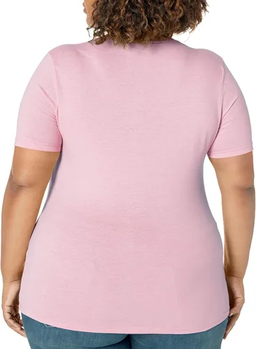 Vista 2 de Just My Size - Camiseta de manga corta y cuello en V con estampado para mujer, tallas extragrandes