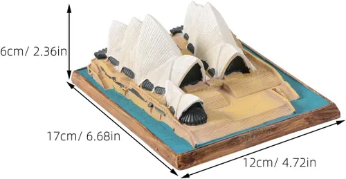 Vista 4 de NOLITOY Adornos arquitectónicos simulados - Decoración de resina Modelo único Home Desk Decoratione