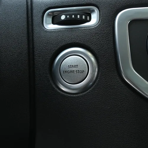 Vista 10 de Cubierta adhesiva para interruptor de botón de arranque y parada de motor rojo y plateado para LR4 Discovery 4 y Land Rover Range Rover