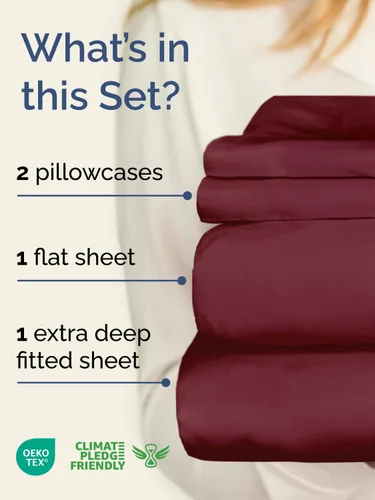 Vista 29 de Extra Deep Twin XL Sheet Set - 3 Piece College Dorm Room - White 01-Blanco