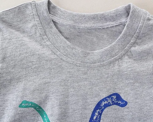 Vista 3 de Conjunto de ropa de algodón para niños pequeños y niñas de manga corta camiseta y pantalones cortos
