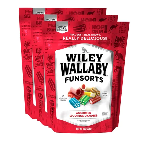 Vista 6 de Wiley Wallaby Regaliz, Allsorts, 8 onzas