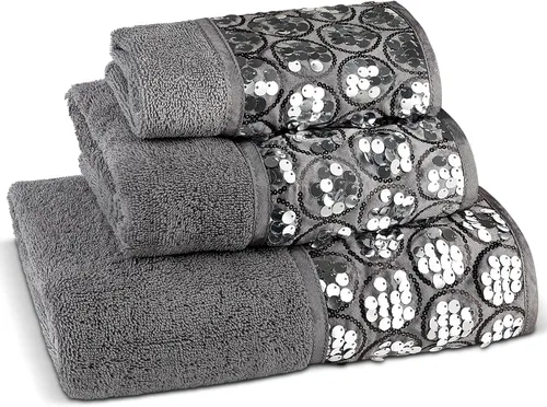 Vista 10 de Zahari Home Sinatra Juego de toallas de baño de 3 piezas: toalla de baño, toalla de mano y paño de limpieza, absorbentes, color negro