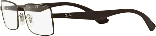 Vista 3 de Ray-Ban RX6332 - Marco rectangular para lentes recetados para hombre, bronce mate, 2.165in, Metálico Mate, 55 mm