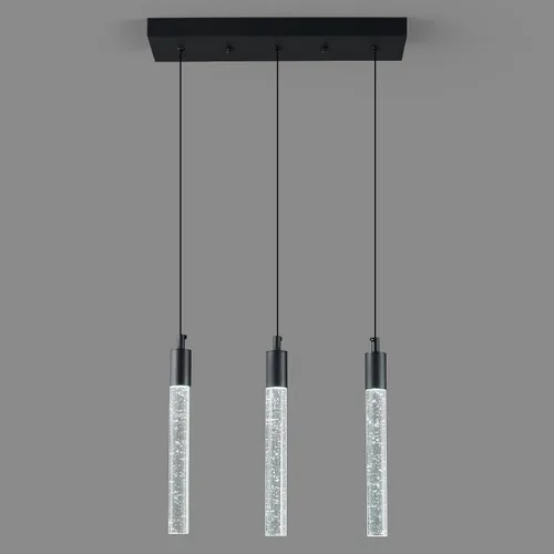 Vista 28 de Iluminación colgante moderna para isla de cocina, lámpara colgante regulable LED con acabado cromado, mini iluminación colgante de cristal