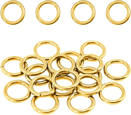 Vista 16 de Swpeet 60 anillos de metal multiusos de bronce resistentes de 3/2 pulgadas a 1.496 in para bolsas de hardware, anillos de mano, accesorios