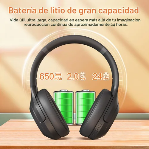 Vista 4 de F2 FM Radio Auriculares inalámbricos Bluetooth 5.2 recargables