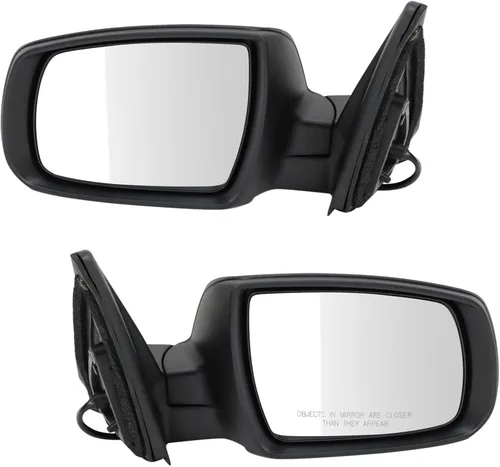 Vista 10 de TRQ Conjunto de 2 piezas de espejo lateral para conductor y pasajero, ajuste eléctrico, sin calefacción, sin memoria, color negro, compatible