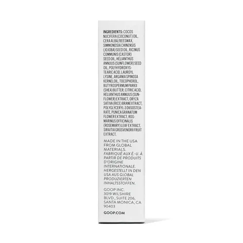 Vista 6 de Bálsamo labial goop Beauty Clean Tratamiento para labios secos Aceite de coco, extracto de granada y manteca de karité Libre de petróleo