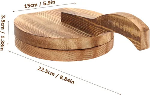 Vista 9 de COLLBATH Dumpling Skin Artefact Dumpling Press Tortilla de madera Prensa de masa de pizza Prensa de pastelería Suministros de cocina