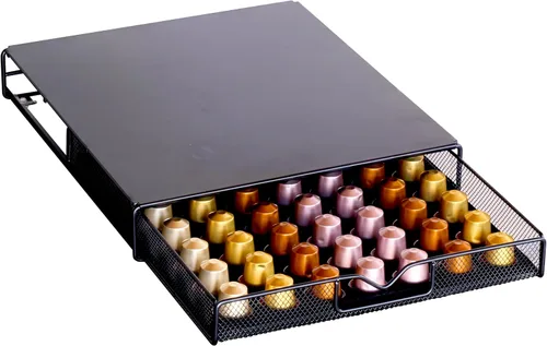Vista 10 de Deco Brothers Tempered Glass Coffee Pod Holder, Fits 49 OriginalLine Pods Negro con tapa de cristal - OriginalLine Only