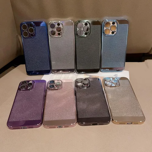 Vista 4 de Funda de refrigeración transpirable de disipación de calor para iPhone 14, 13, 12, 11 Pro Max, galvanizado, a prueba de golpes, delgada
