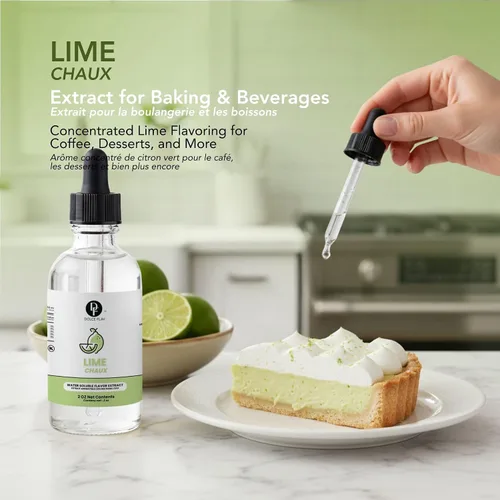 Vista 3 de Dolce Flav Extracto de lima natural – 2 onzas de Kosher soluble en aceite, sin azúcar, sabor concentrado a lima cítrica para dulces, chocolates