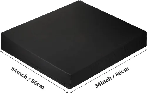Vista 3 de Tegeme Paquete de 2 manteles cuadrados ajustables con elástico de 34 x 34 pulgadas, manteles pequeños de elastano elásticos plegables y lavables