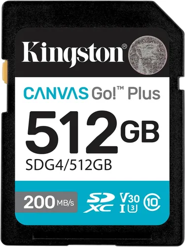 Vista 10 de Kingston Canvas Go Plus - Tarjeta SD de 64 GB Hasta 200 MB/s Clase 10