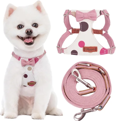 Vista 13 de Arnés sin tirones Puppytie para perro, con correa multifunción, pechera suave y ajustable para mascota, no ahorca, chaleco a prueba de escape, cielo