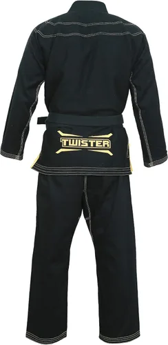 Vista 5 de Twister Black Mamba Brazilian Jiu Jitsu Gi Uniforme BJJ Preencogido Con cinturón BJJ GRATIS y bolsa Gi GRATIS