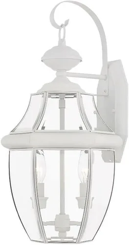 Vista 14 de Livex Lighting 2251-07 Monterey - Farol de pared de latón macizo con acabado en bronce de 2 luces para exteriores con cristal biselado transparente
