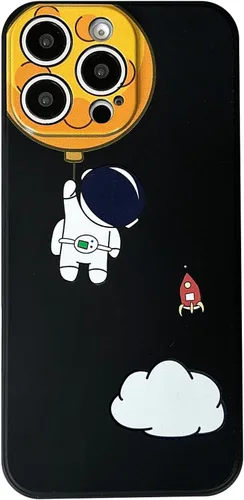 Vista 10 de Yonds Queen para iPhone 7 Plus / 8 Plus, linda funda con diseño de astronauta de dibujos animados, elegante parachoques de TPU suave, protectora