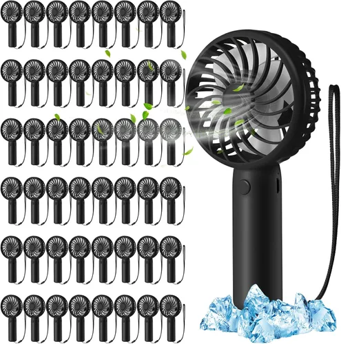 Vista 37 de Tujoe Mini ventilador de mano potente de 3 velocidades, ventilador personal pequeño portátil recargable con base USB para mujeres, maquillaje