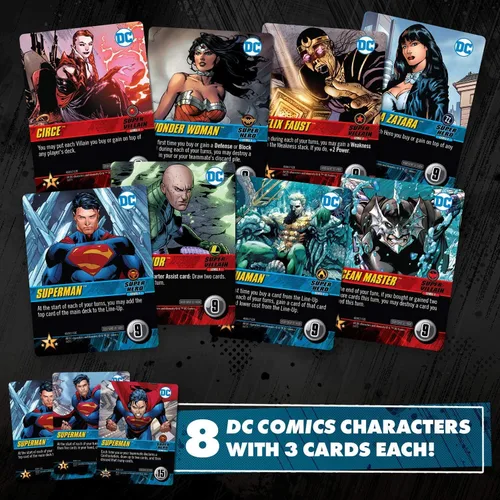 Vista 4 de DC Deck-Building Game: Confrontations - Emocionante formato 2v2 - Ocho personajes icónicos de DC para jugar - Independiente, compatible con la serie
