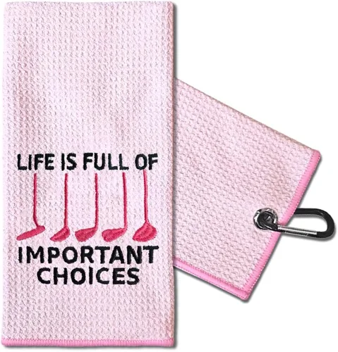 Vista 9 de TOUNER I Know I Play Like A Girl Try to Keep Up, toallas de golf bordadas divertidas para mujer, bolsa de golf, toalla de regalo para damas