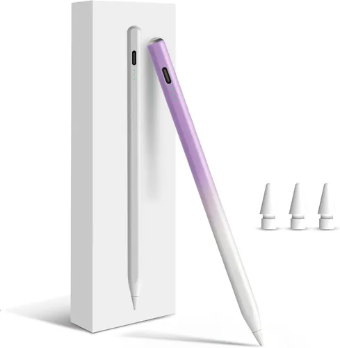 Vista 11 de Lápiz para Apple iPad A16 10ª Generación, Lápiz capacitivo de carga rápida para iPad A16/11-6ª gen 2025-2018, Air 11"/13" M3/M2/5ª-3ª, Pro