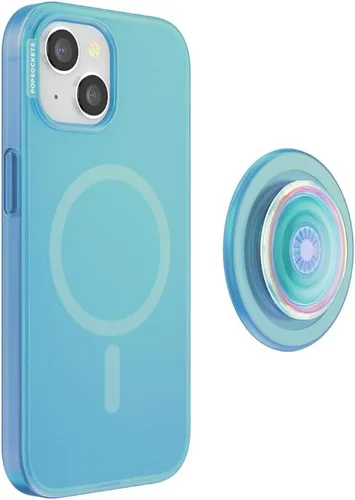 Vista 4 de PopSockets Funda para iPhone 15 con agarre para teléfono y deslizador compatible con MagSafe, Funda para iPhone 15, Compatible con carga inalámbrica