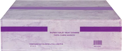 Vista 2 de EZbrnd Premium - Funda de papel para asiento de inodoro (20 x 250 unidades), color blanco