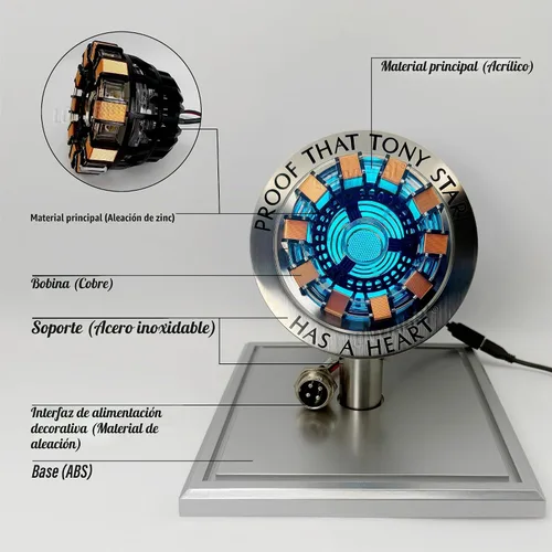 Vista 5 de Reactor Arc MK1 - Escala 1:1, luz LED alimentada por USB con sensor de vibración, sin montaje, incluye estuche de exhibición Regalo coleccionable