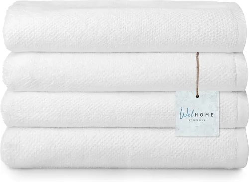 Vista 17 de Welhome Franklin - Juego de 6 toallas 100% de algodón con textura, 600 GSM, suaves y lujosas, 2 toallas de baño, 2 toallas de mano, 2 paños