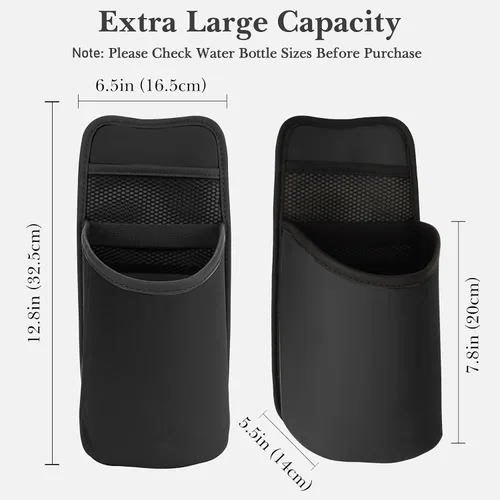 Vista 2 de Linkidea Soporte extra grande para botella de agua lateral para asiento de automóvil, compatible con EYQ de 128 onzas, botella deportiva Hydracy