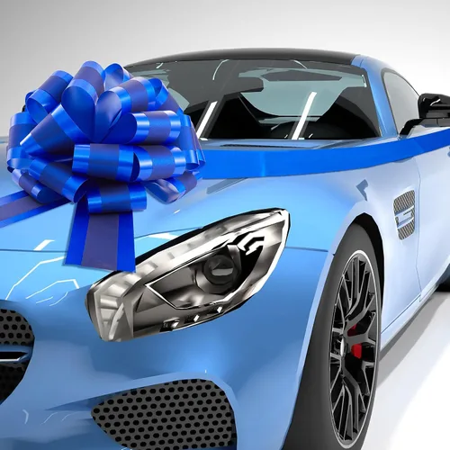 Vista 5 de Lazo grande para automóvil de 20 pulgadas, lazo gigante para automóvil, lazo grande para envolver regalos con cinta de 20 pies para regalo