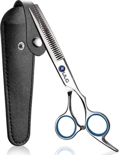 Vista 16 de ULG Tijeras profesionales de adelgazamiento con peine – 6.5 pulgadas de acero inoxidable japonés texturizante y tijeras de corte de pelo para salón