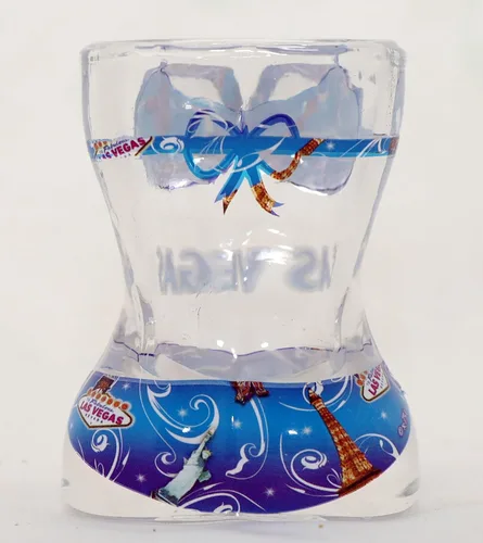 Vista 3 de Las Vegas Nevada Bikini Cuerpo Completo Azul Vaso de chupito 3D