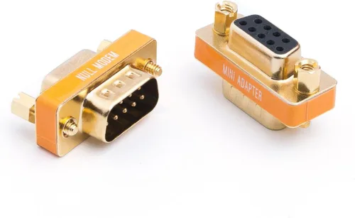 Vista 5 de DB9 módem nulo macho a hembra adaptador de puerto serie de transferencia de datos slimline 2 Pack