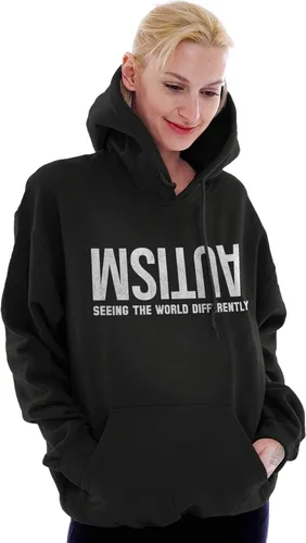 Vista 3 de Brisco Brands Autism Seeing the World Differently - Sudadera con capucha para mujeres y hombres