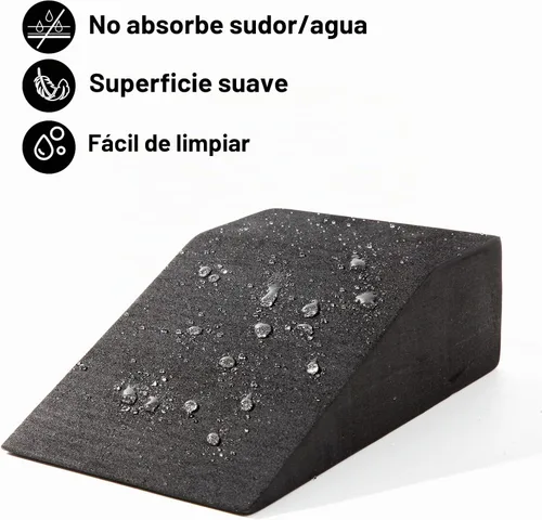 Vista 6 de Paquete de 2 bloques de cuña para sentadillas, rampa profesional antideslizante para sentadillas elevadas de talón, plataforma de elevación
